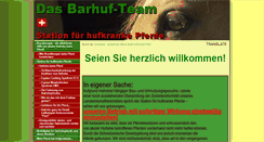 Desktop Screenshot of barhufteam.ch